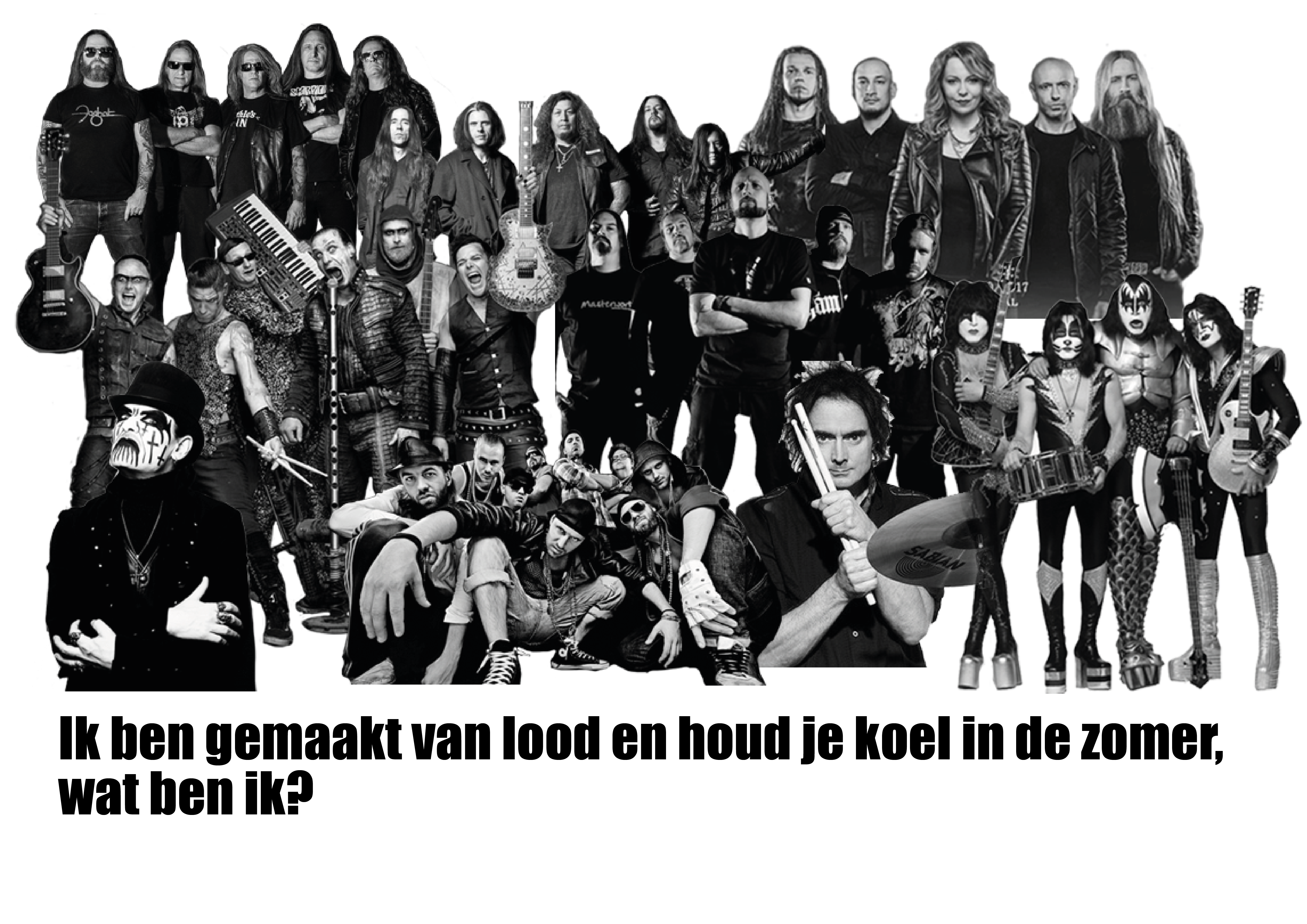 Metal fan collage