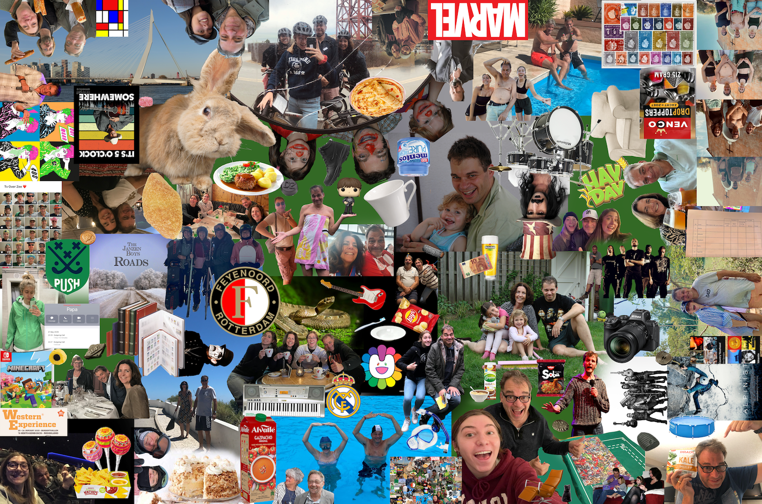Papa puzzel collage
